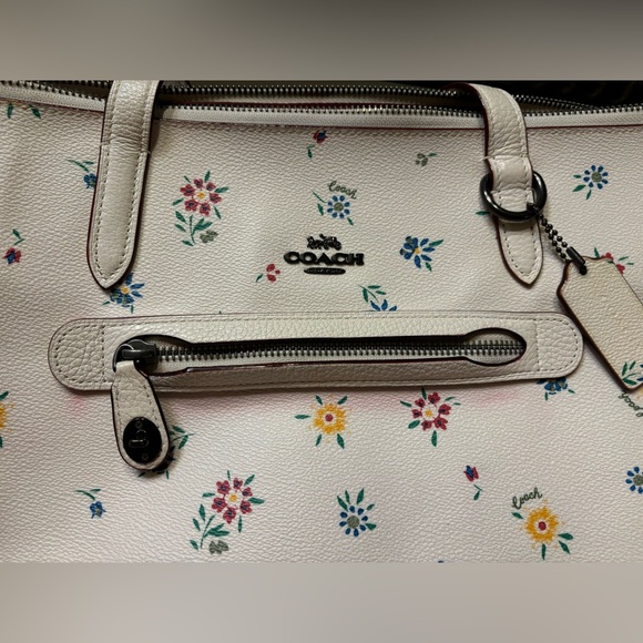 COACH Taylor Tote With Wildflower Floral Print Purse - #1037 - Authentic - Picture 4 of 14